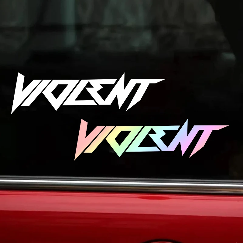 1PC VIOLENT Motorcycle Stickers Motorbike Fuel Tank Fairing Racing Helmet Waterproof Vinyl Decals Sunscreen Moto Decoration