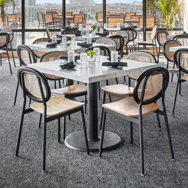 

Contemporary Design Custom Made Commercial Furniture High Quality Modern Restaurant Dining Chairs And Tables