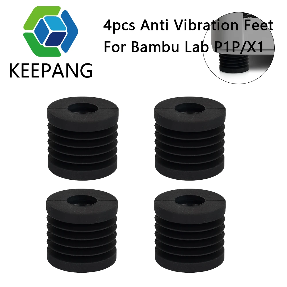 For Bambu Lab X1 Anti Vibration Feet Universal Rubber Foot Anti-slip Shock Pad for Bambu lab X1Series P1P 3D Printer Parts