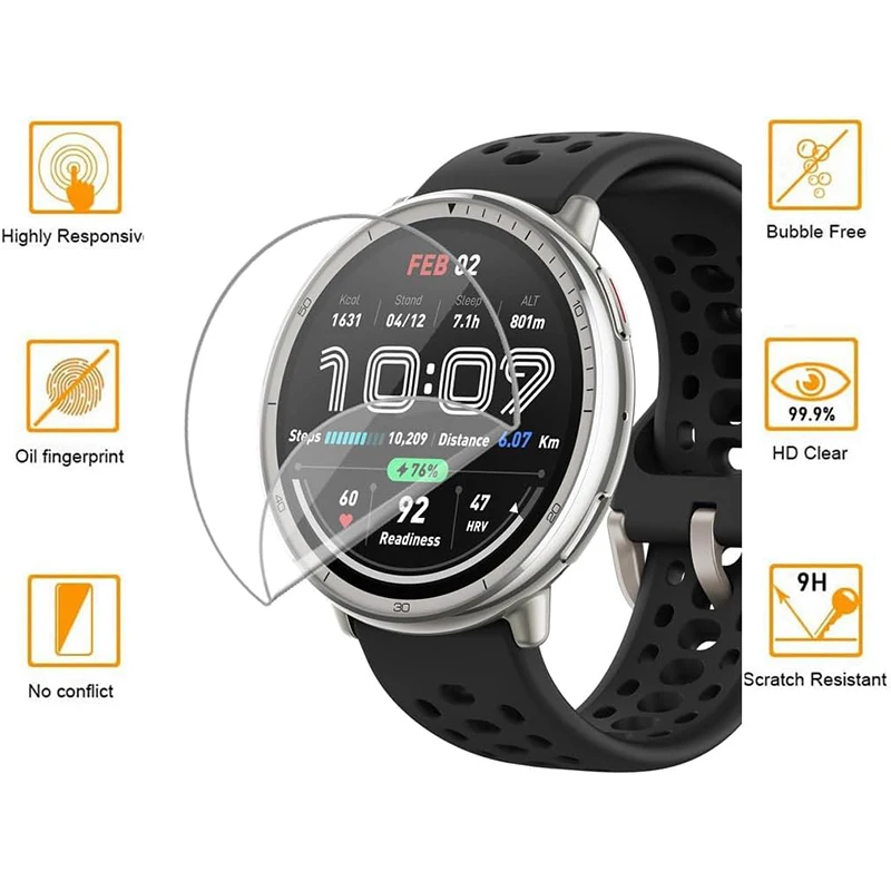 1-5 قطعة فيلم هيدروجيل ل Amazfit نشط 2 واقي للشاشة HD واضح الغطاء الواقي ل Huami Amazfit Active2 ساعة اكسسوارات