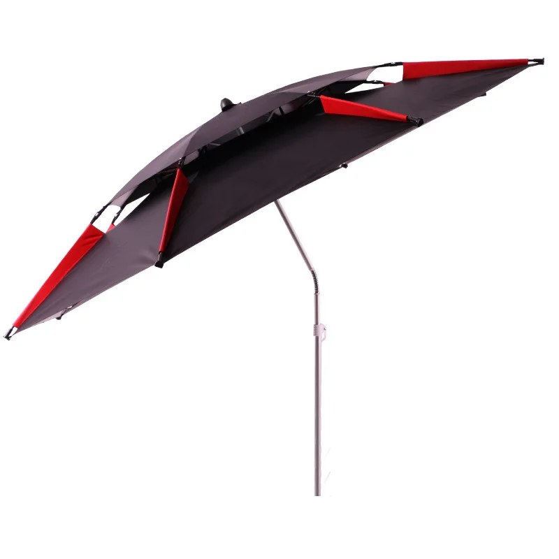 

2.4M Garden Waterproof Parasol Patio Pool Beach UV Protection Sunshade Outdoor Adjust Direction Rainproof Double-Layer Umbrella