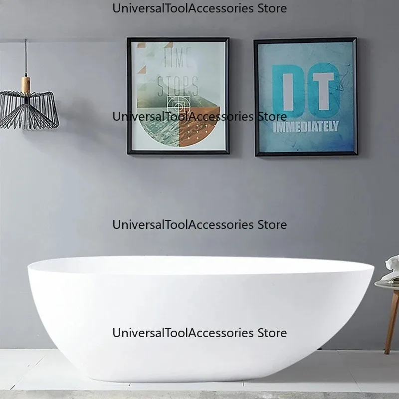 

Cylinder independent integrated artificial stone bathtub small apartment goose egg