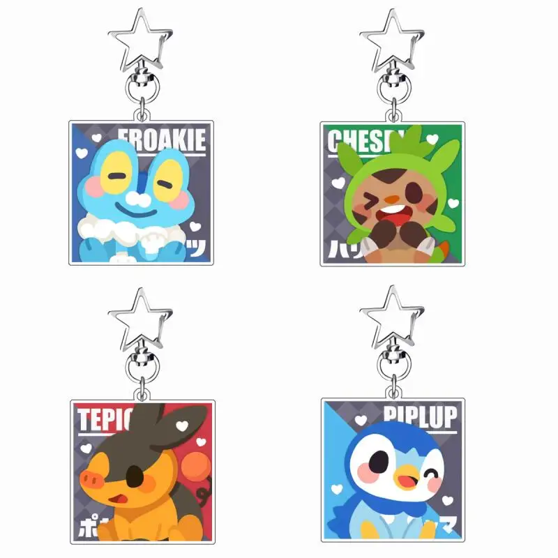 애니메이션 아크릴 키체인 불바사우르 이브이 차맨더 비너사우르 애니메이션 캐릭터 아크릴 백팩 펜던트 아크릴 키링 장난감 선물