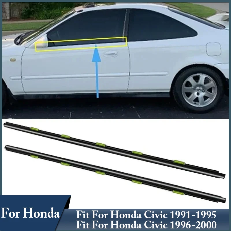 

Car Door Window Glass Waterproof Rubber Sealing Strips For HONDA CIVIC EK 1991-2000 72410-S03-003, 72450-S03-003 Car Accessories