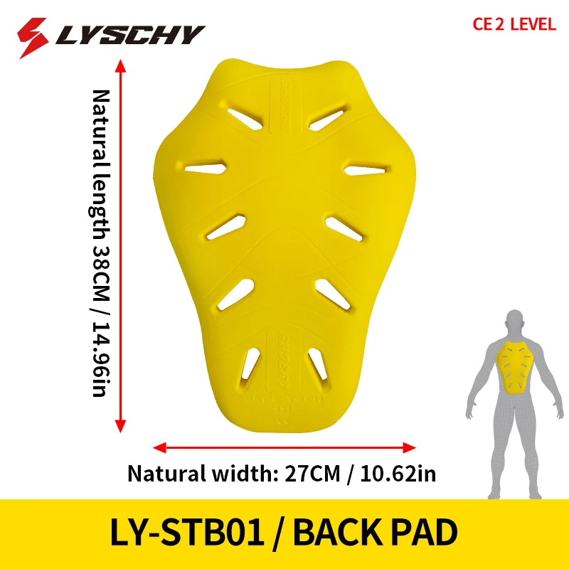 CE2 LYSCHY Motorcycle Jacket CE Level 1/2 Riding Cloth Built-in Removable Memory Rebound Protection Back Spine Protective Gear