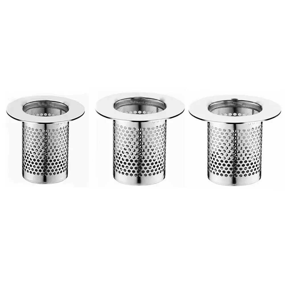 Nuovissimo filtro di scarico filtro per lavello raccoglitore per capelli sostituzione della cucina tappo per rifiuti in acciaio inossidabile argento