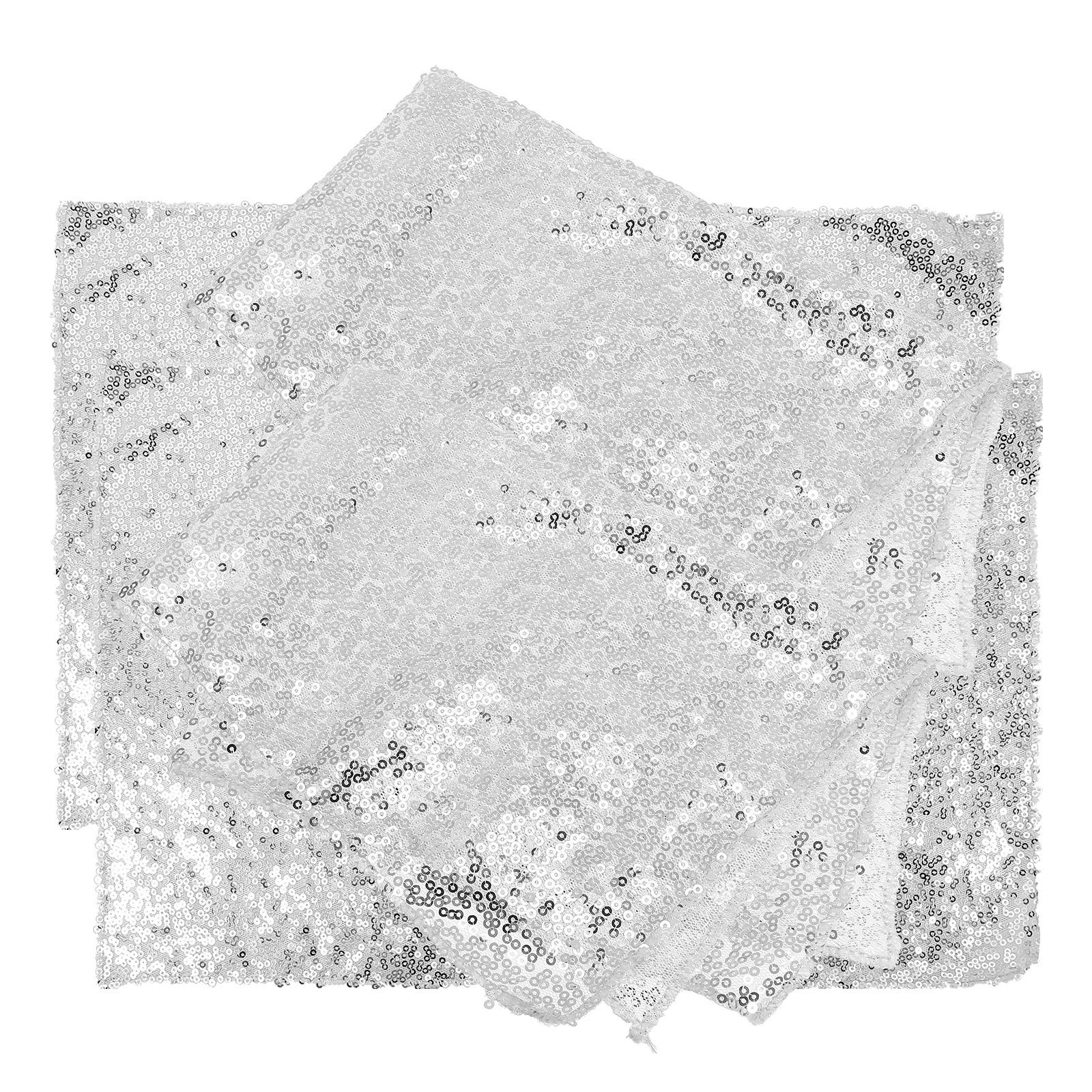 

4 шт., большие однотонные обеденные подставки с блестками, нескользящие водонепроницаемые моющиеся многоразовые полиэстеровые салфетки для домашнего ресторана