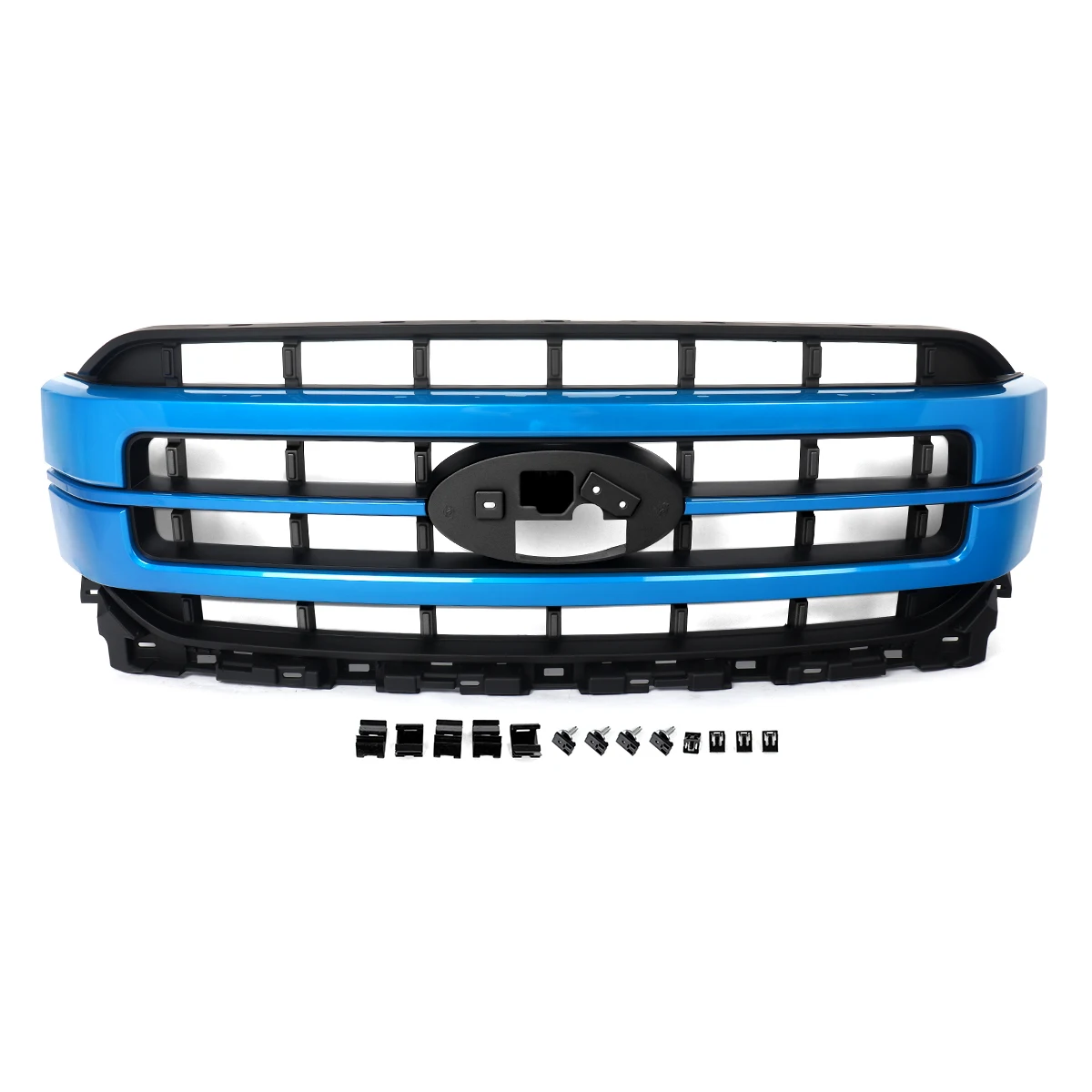 Magickit Lariat Style Racing Grills Honeycomb Front Bumper Upper Radiator Grille For Ford F-150 F150 2021-2023 Car Accessories