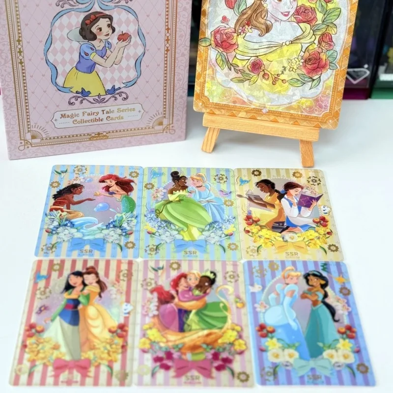 Echte Card. Fun Disney Princess-kaarten Magic Fairy Tale Series Anime-collectiekaarten Mistery Box Bordspellen Speelgoed Verjaardagscadeau