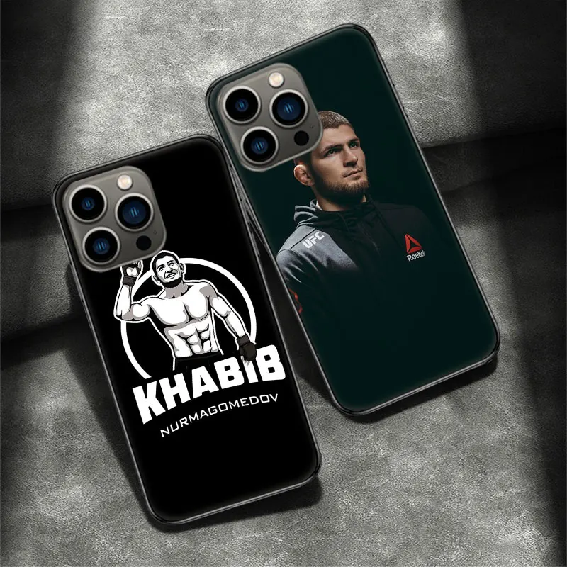 Khabib Nurmagomedov Phone Case For Apple Iphone 16 15 Plus Soft 13 12 Mini Cover 11 14 Pro Max Capa X XS XR 8 7 Shell Coque Sili