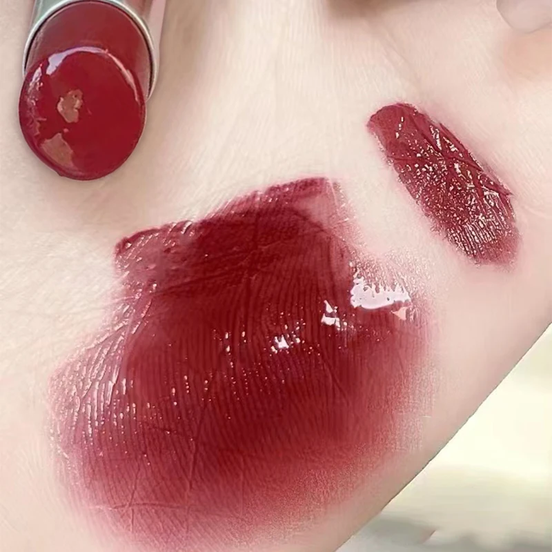 6色ミラーシャイングロッシーリップグロス、ウォータープルーフ非ベタつき、保湿プランピングリップグレーズ、Vナチュラルロングラスティングメイクアップ