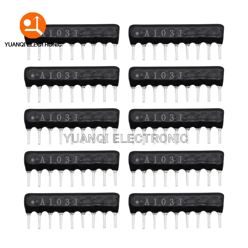 10 peças 9pin 8pin 7pin 6pin 5pin 10pin 4pin rede de exclusão resistor matriz dip 100r 220r 470r 1k 1.5k 2.2k 10k 22k 47k 100k ohm