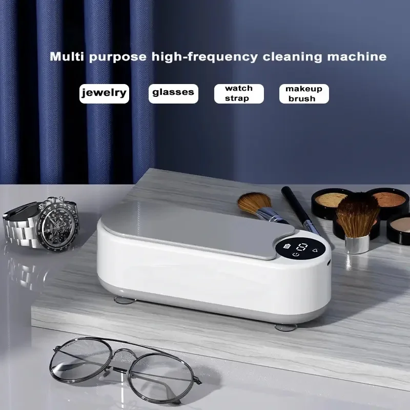 Portable Household Cleaning Machine, 400ml Clean Pod Ultrasonic Cleaner, Jewelry Cleaner Machine for Ring, Glasses, Makeup Brush
