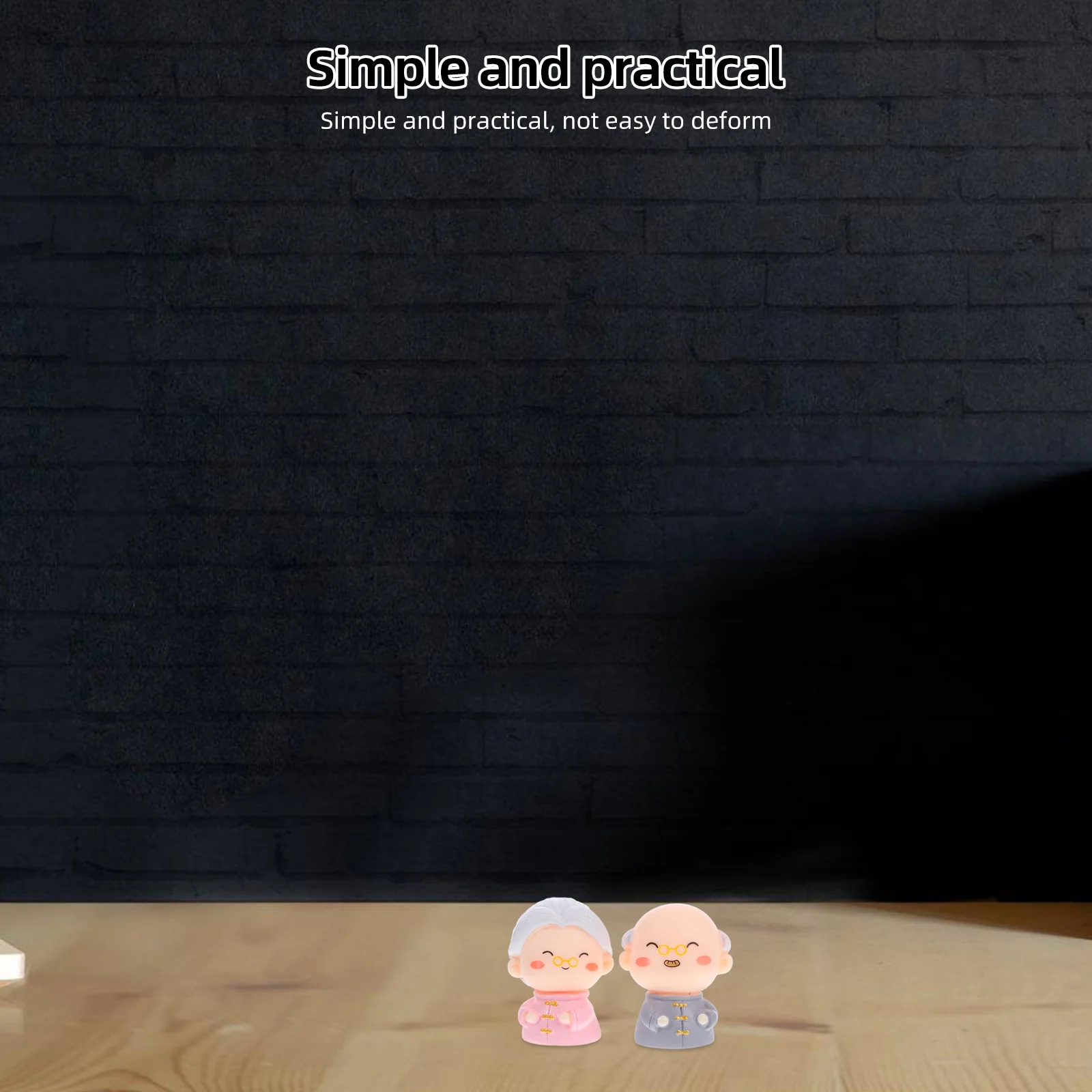 

2Pcs Elderly Couple Miniature Ornaments Wedding Cake Decoration Anniversary Party Supplies Romantic Home Decor Bright Color