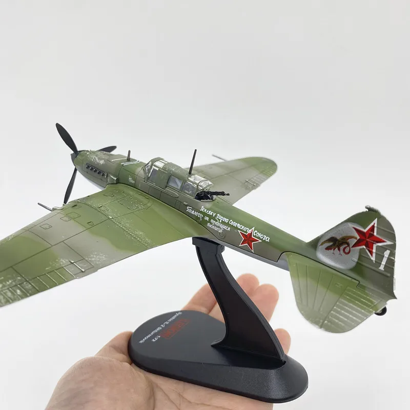 NIEUWE 1/72 Schaal IL-2 Vliegtuigen Ilyushin Shturmovik Model Diecast Metal Rusland Fighter Legering Militaire Leger Collectie