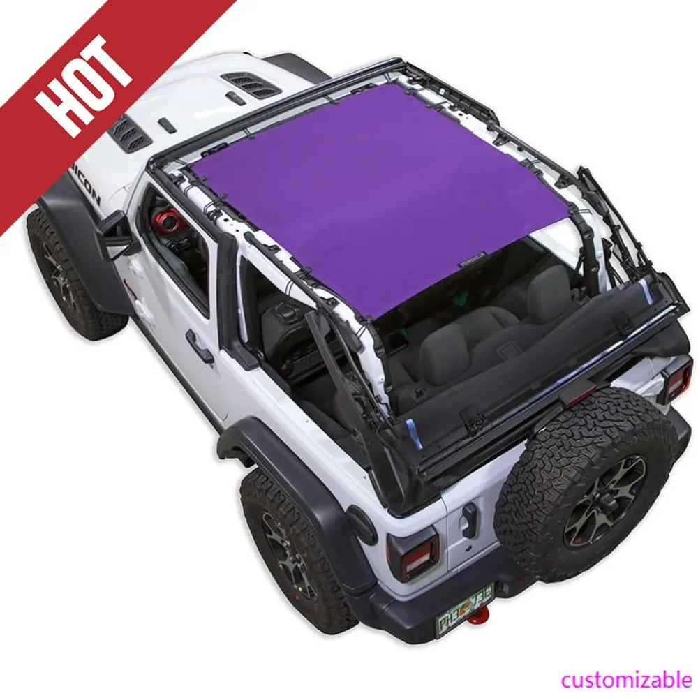 

HOT-Spiderwebshade Mesh Sun Shade Top Compatible With Jeep Wrangler Jl 2 Door 2018 Until Current All Trims Made In The USA For V