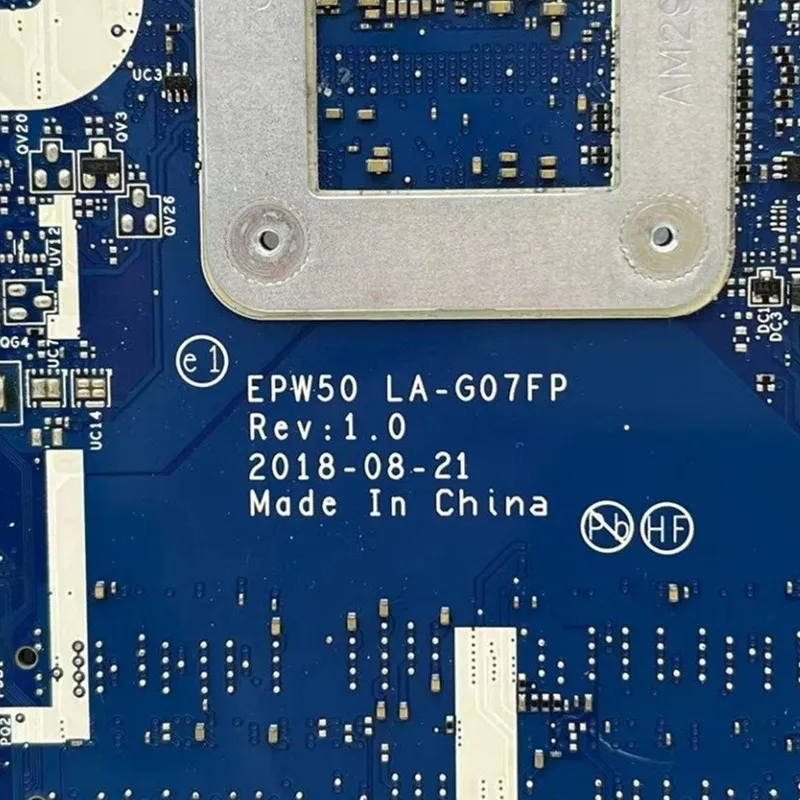 

Материнская плата для ноутбука HP 15-DA 250 G7 LA-G07FP, материнская плата с процессором 5405U/I3/I5/I7 GM/MX130, 100% полностью протестирована, работает хорошо