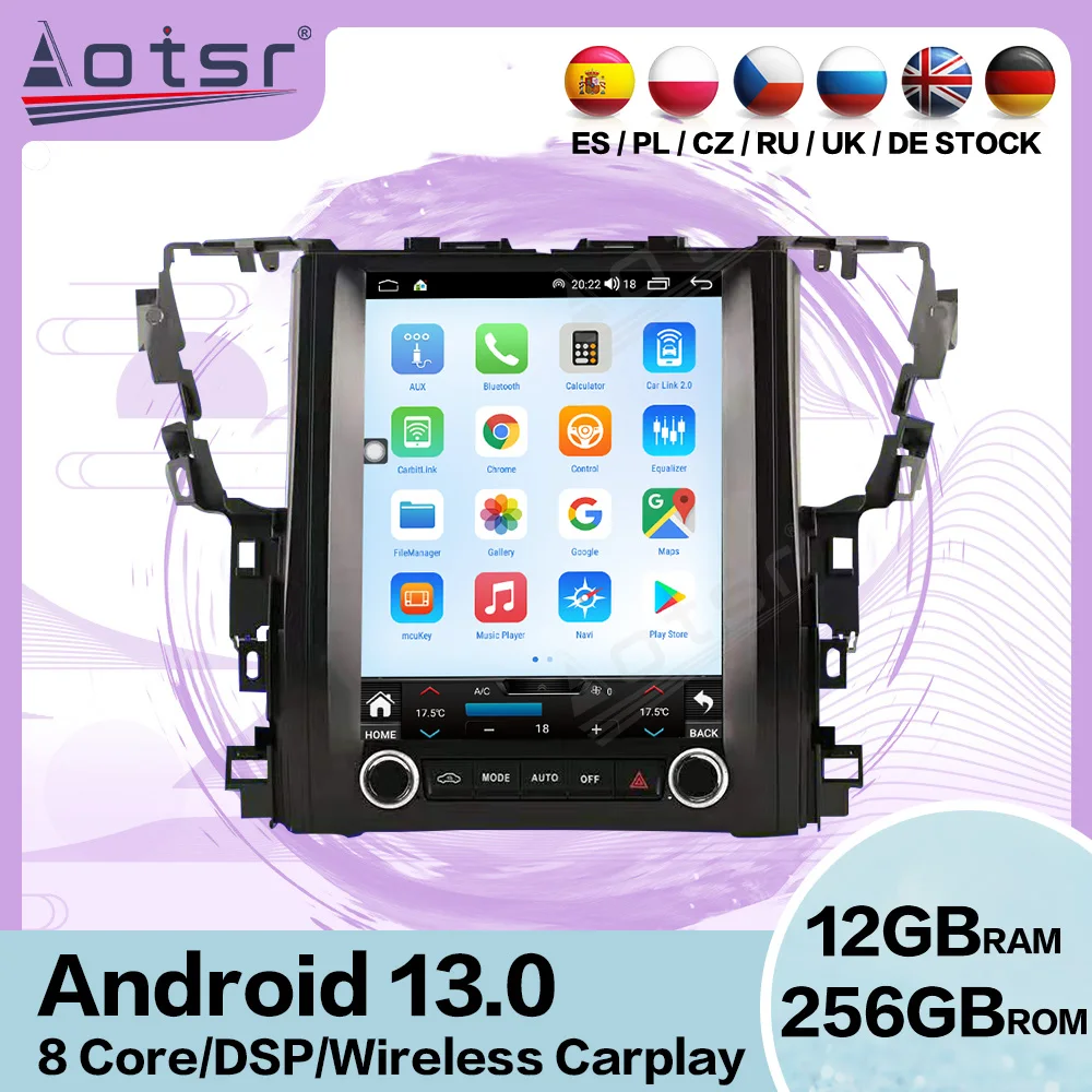 

Автомобильный мультимедийный экран с вертикальным экраном Android 13, для Toyota Alphard A30, автомобильная интеллектуальная система, GPS Navi, стерео радио, головное устройство