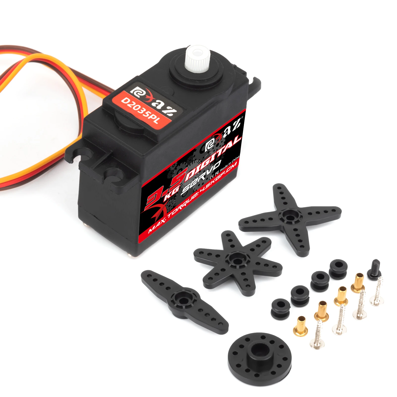 RC Servo 3.5KG Metal Gear Digital Servo Motor Steering Servo for 1/8 1/10 RC Car Short Range Truck Monster Robot Boat