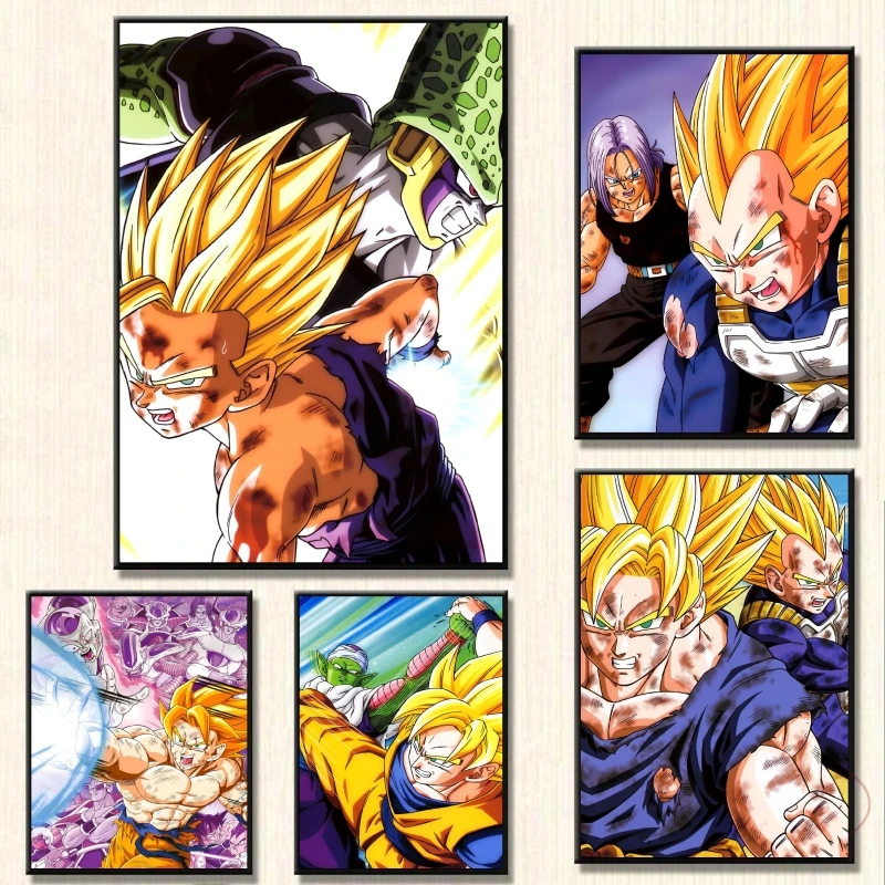 

Canvas Print Classic Anime Dragon Ball Son Goku Posters Vegeta Kids Gifts Home Wall Decor Toys Poster Aesthetic Pictures