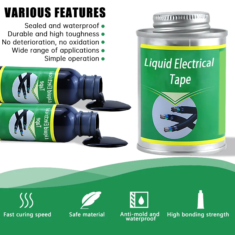 30/50/150Ml Vloeibare Elektrische Tape Isolatietape Reparatie Rubber Elektrische Draadkabel Vloeibare Isolatiepasta Afdichtingslijn