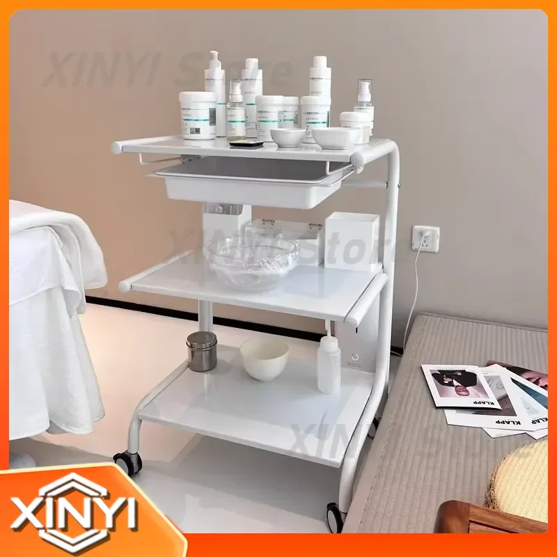 Professional Beauty Salon Cart for Skin Care Clinic Durable Aesthetic Instrument Trolley Mobile Storage Organizer Furniture