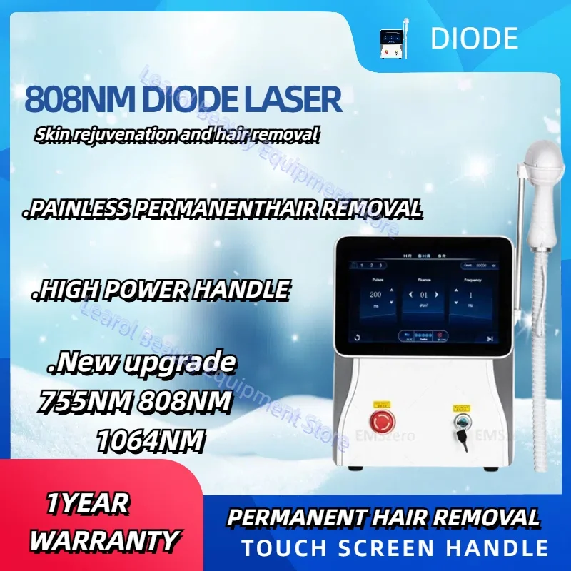 

Double 11 Sale!4000W Diode Alexandrite Laser Hair Removal Machine Ice Cooling Titanium Portable Device for Body Face At Home.