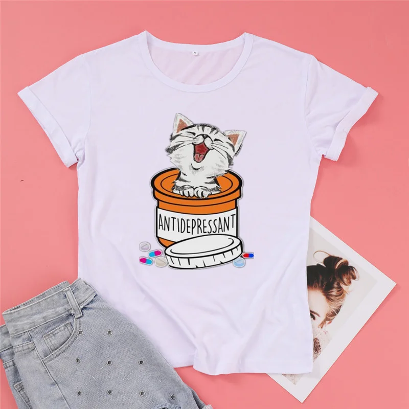 Animal Lover antivo Cat Mama Shirt donna Kawaii Fashion Shirt Mom Tshirt Ladies manica corta top Camisetas De Mujer