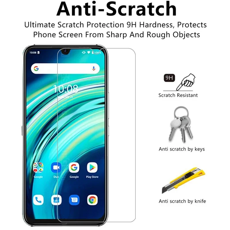 tempered glass screen protector for umidigi a9 pro case cover on umi digi a 9 9a a9pro 9apro 6.3 protective phone coque bag 360 image 3