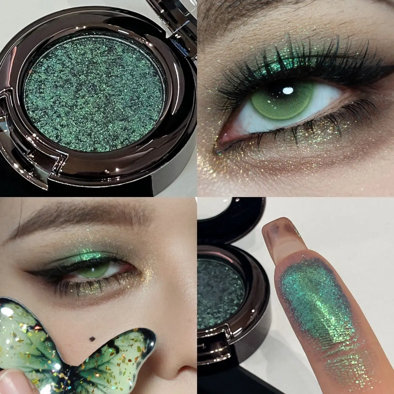 Eyeshadow–Mirror-Like Shimmer 14 Color, Chameleon Iridescent Finish, Breathable & Lightweight, Non-Fallout, Compact Size, Blenda