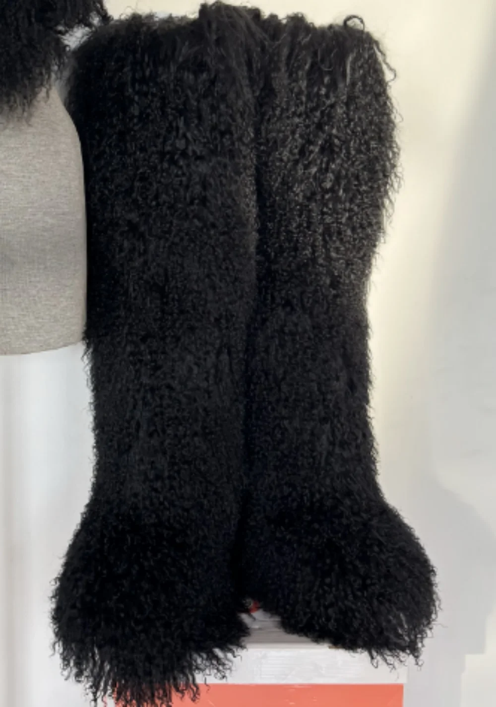 72cm Women's Thigh High Mongolian Fur Snow Boots Winter New Sheep Fur Snow Boots Women's Boots Leg Warm Boots Non-Slip Soles view 4