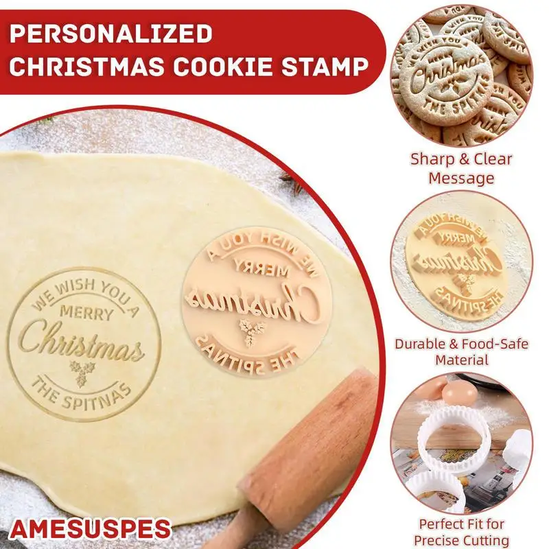 Merry Christmas Biscuit Seal Christmas Day Shaped Biscuit Mold for Home Festival Baking and Festival Decoration 3