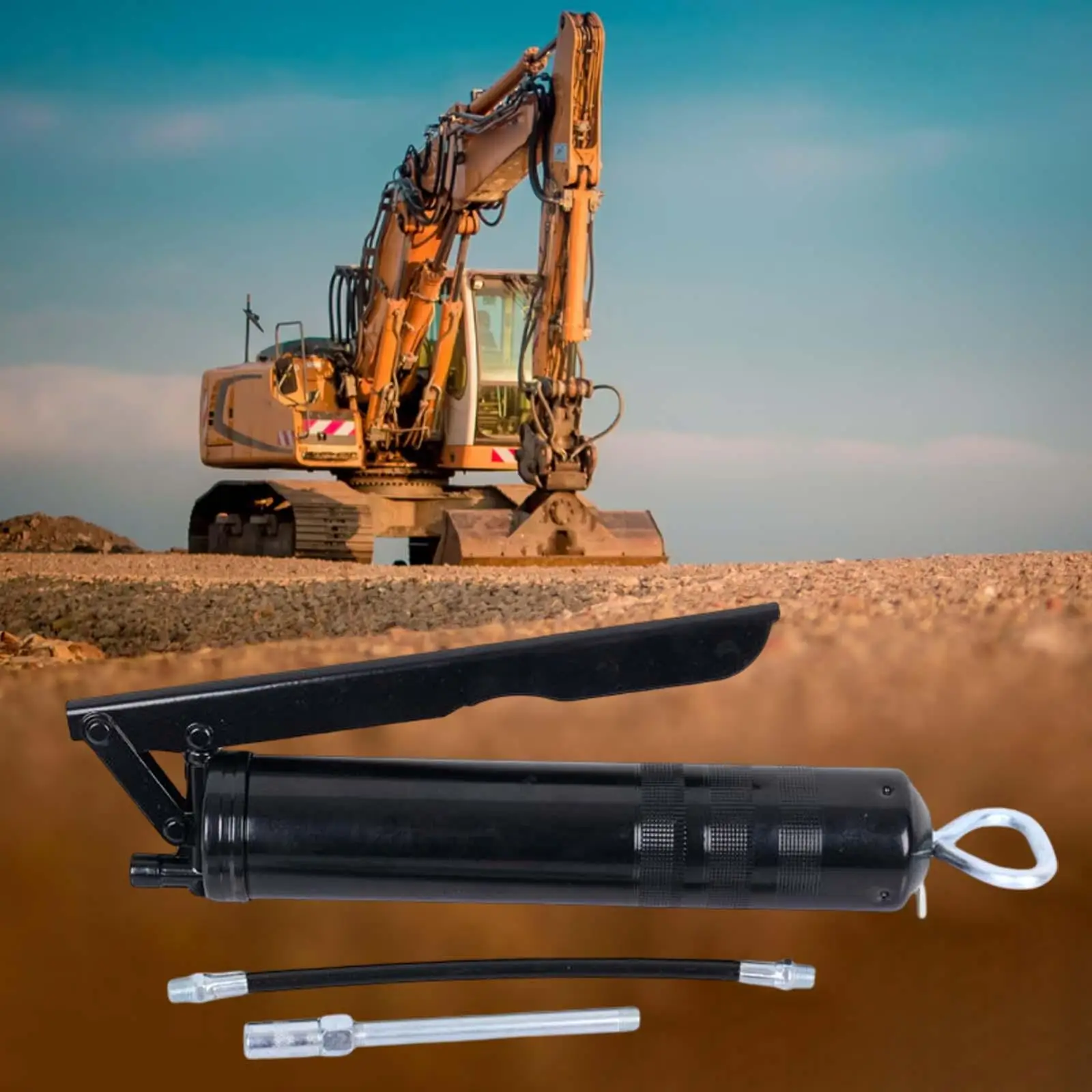 Heavy Duty Metal High Pressure 10000 PSI Hand Lever Greasing with Hose