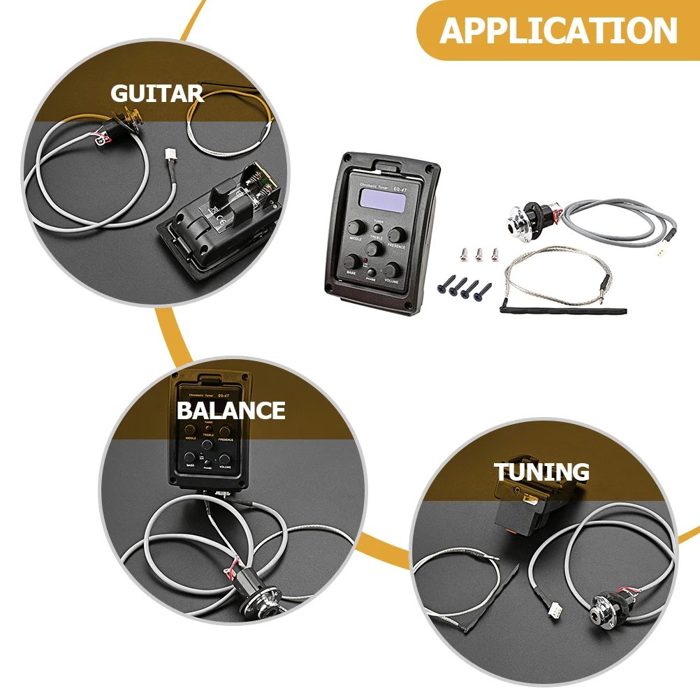 

High Performance Guitar Equalizer and Acoustic Pickup Plastic Preamp Amplifier for Electric Guitar Parts