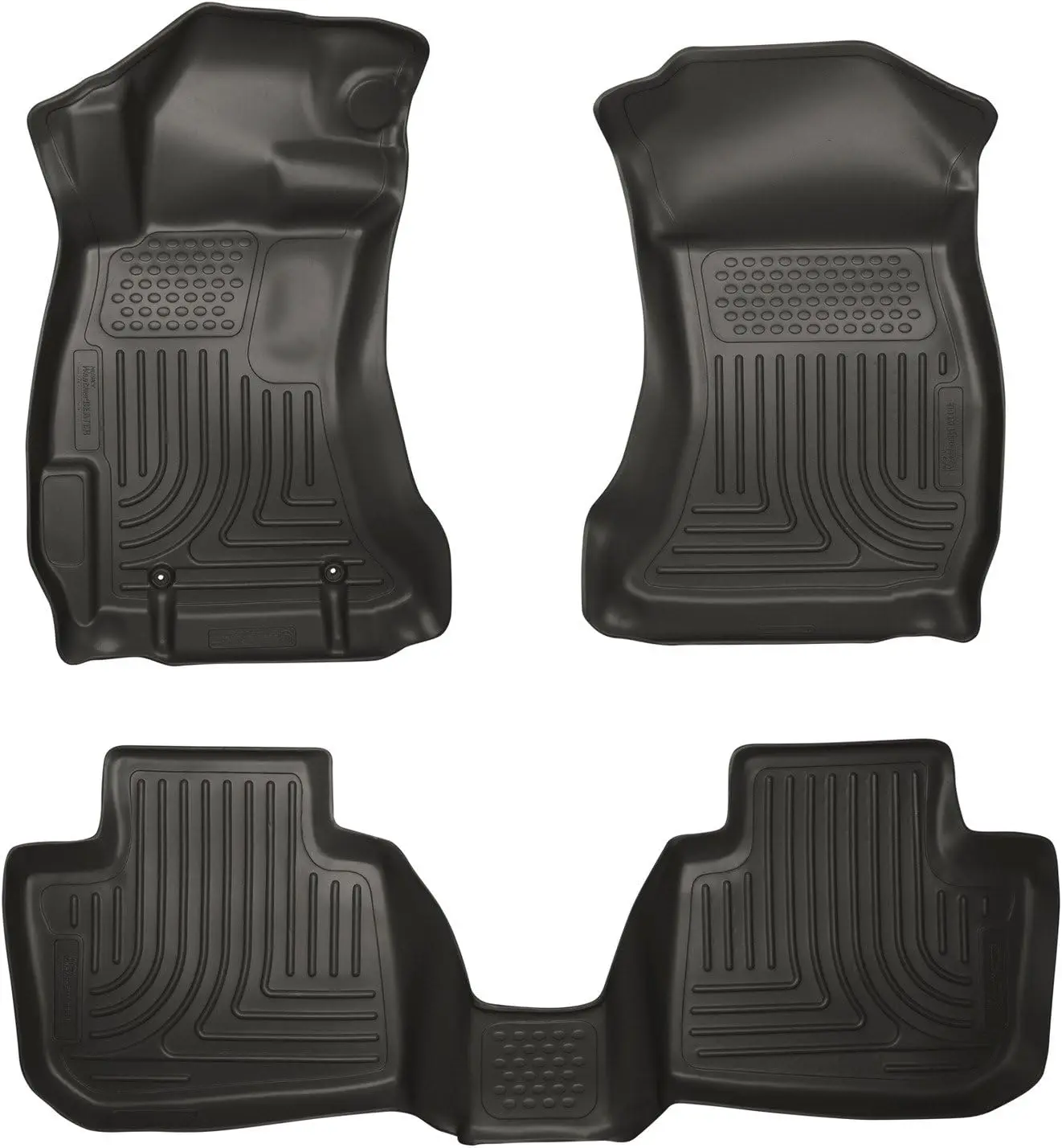 

Универсальные коврики для Subaru Crosstrek и Impreza, передний и второй ряд, черные - устойчивые к погодным условиям