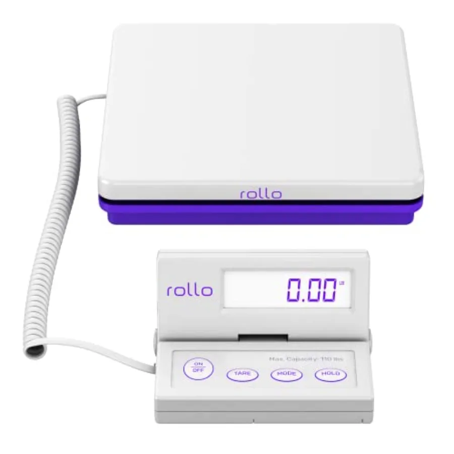 

Shipping Scale for Packages - Digital Shipping Postal Scale 110 Lb Max - Hold and Tare Functions - Includes AC Adapter and 2X A