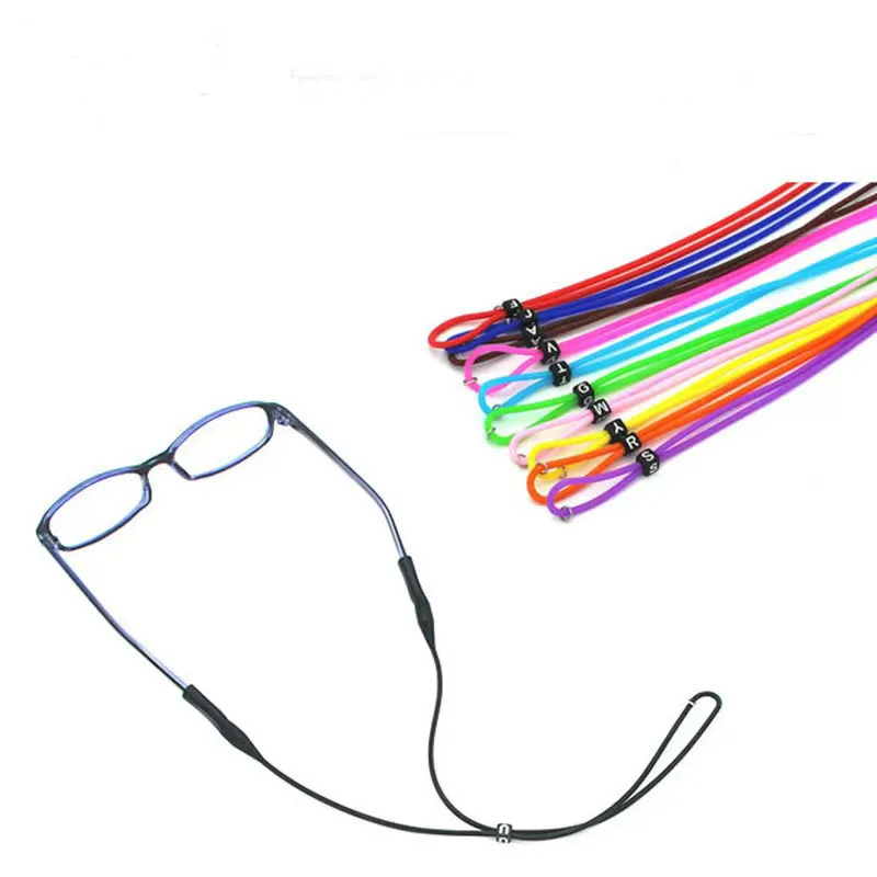 

1 PC Adjustable Elastic Silicone Eyeglasses Straps Sunglasses Chain Sports Anti-Slip String Glasses Ropes Band Cord Holder