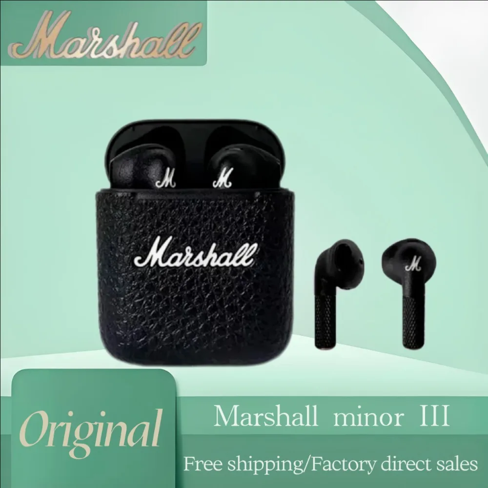 Marshall Minor III Original Earphones Wireless Bluetooth 5.1 Headphones Sports Noise Cancelling Hi-Fi Subwoofer Music Headset