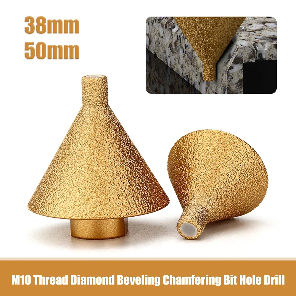 M10 Thread Diamond Beveling Chamfer Bit For Shaping in Granite Marble Tile Ceramic Holes Trimmingand Cleaning