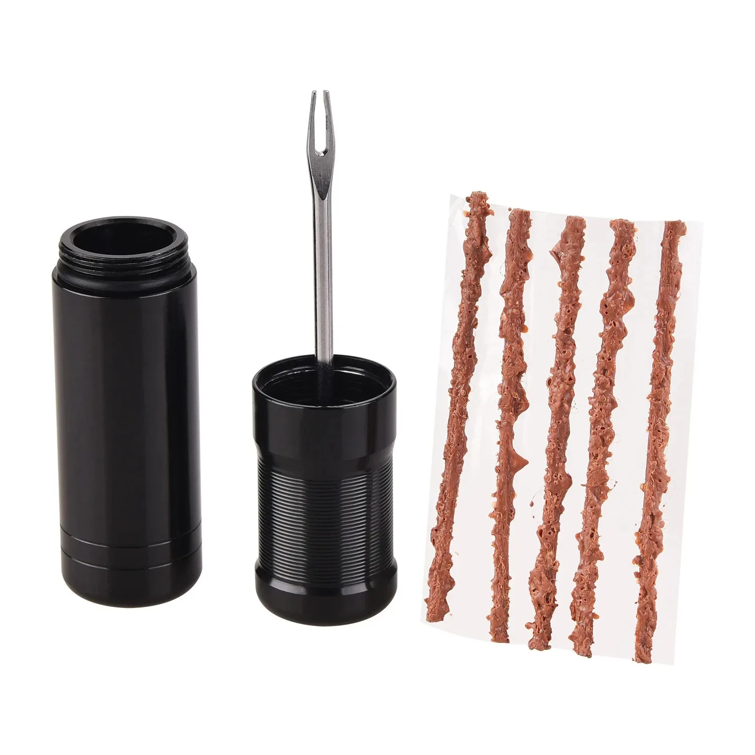 Bike Tubeless Tire Repair Kit Slug Plug Stopper Rubber Bacon Strips and Insertion Tool For Fixing Puncture Flat Road MTB Bicycle