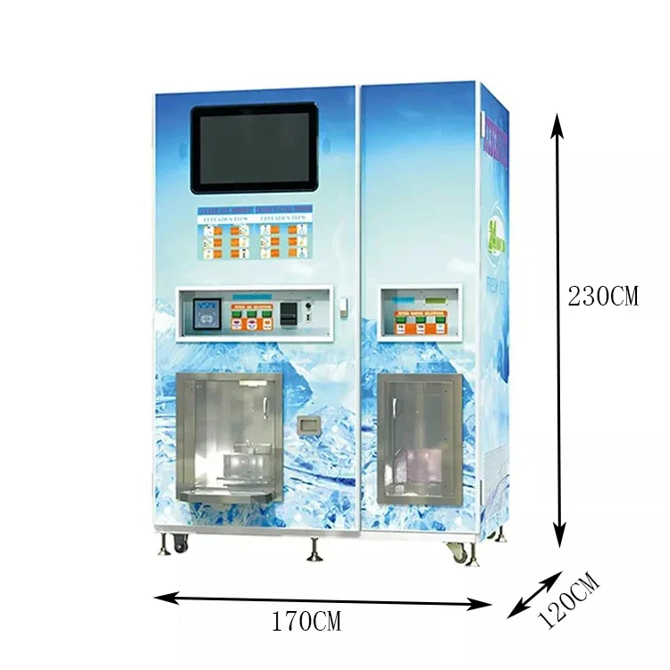 Combo Ice & Water Vending Machine/Automatic Ice & Water Dispenser