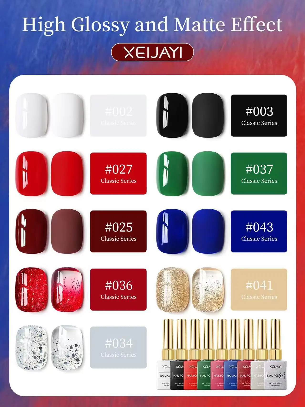 9 Stuks Kleur Gel Set 15Ml Baksteen Rode Gel Nagellak Pure Soak Geen Veeg Nagel Gel Polish Geschikt gel Nail Kit Voor Beginner