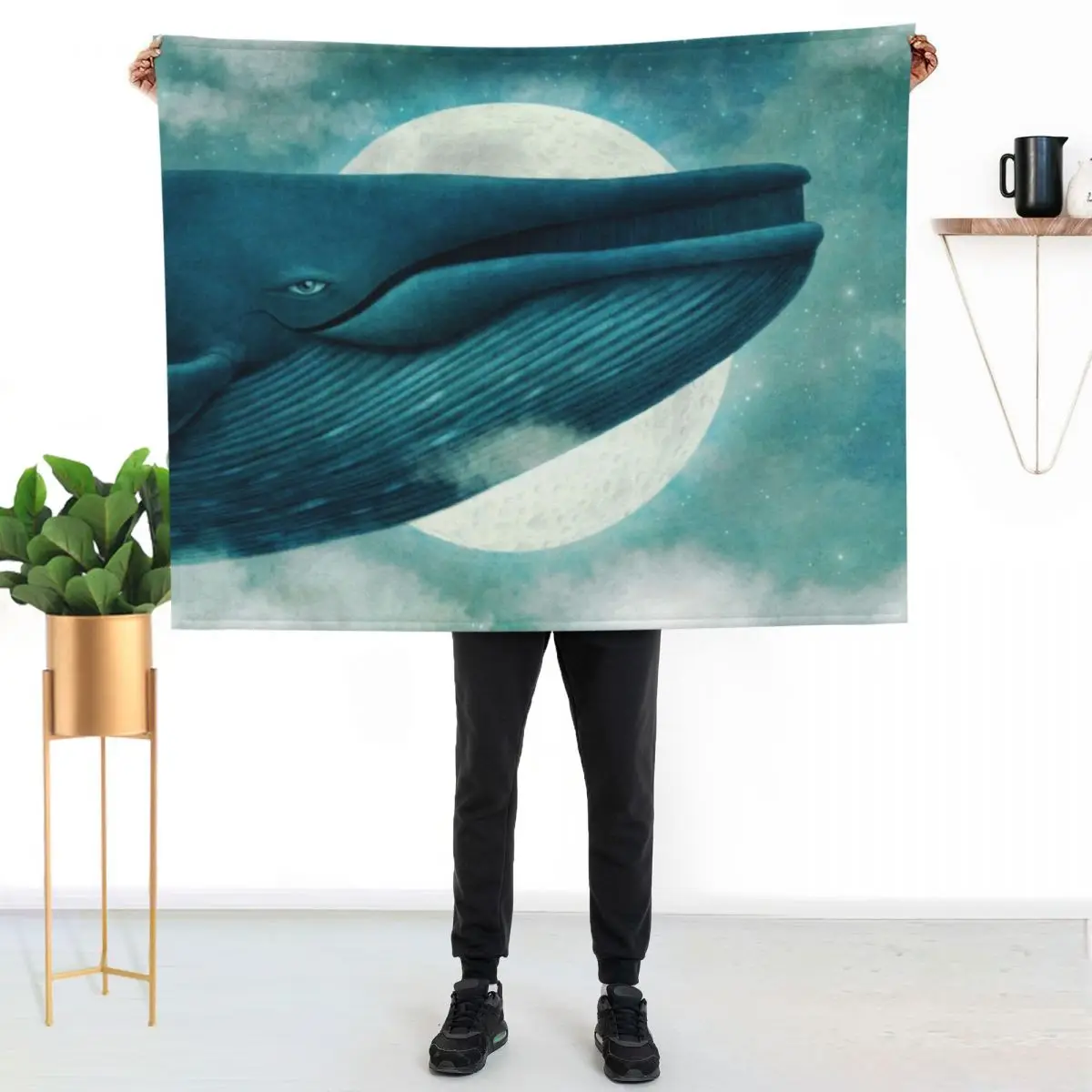 

Dream of The Blue Whale Throw Blanket All Weather Soft Throw Blanket for Sofa