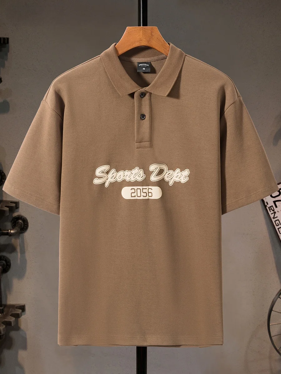 

Loose Fit Men's irt ort Sve Thin Summer Heavy Collar T-irt Breathable Faionable Urban Sle Cotton Polyester ...