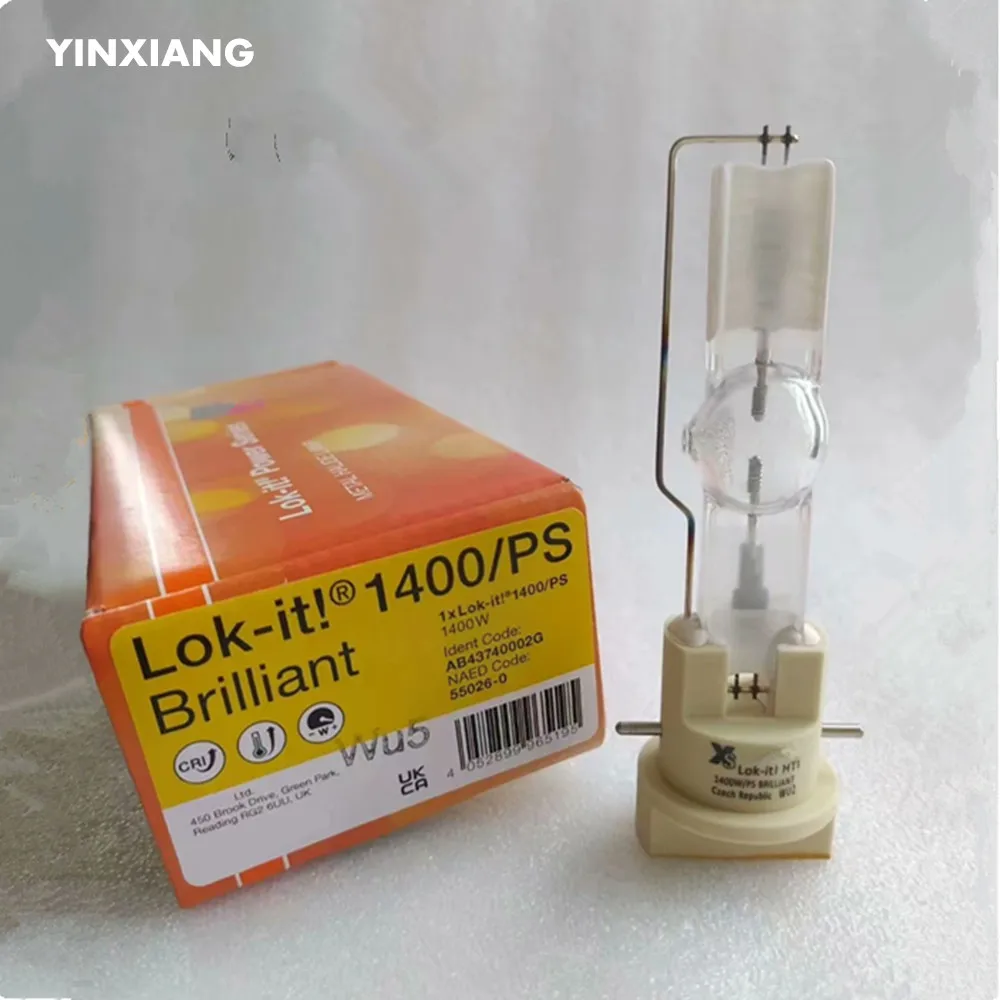 Lok-It hti 1400 w/ps โคมไฟฮาไลด์โลหะสดใส Lok-It hti 1400 /ps หลอดไฟโปรเจคเตอร์หลอดไฟเวทีสดใส