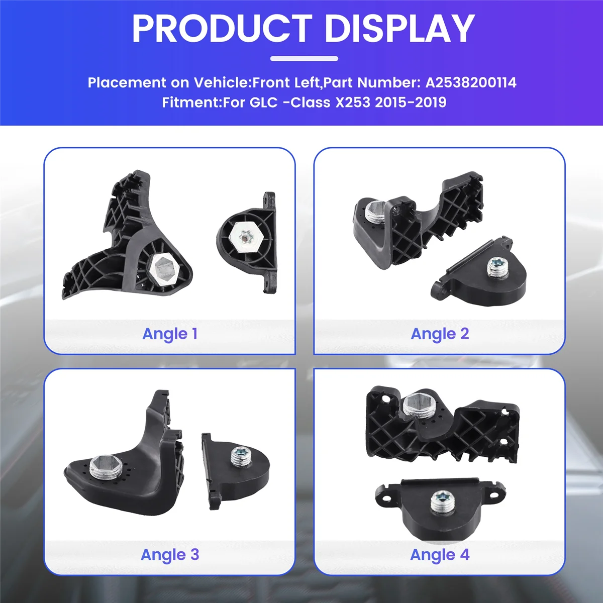 ABQA-مجموعات دعامة إصلاح المصابيح الأمامية للسيارة لسيارة Mercedes-Benz GLC-Class X253 2015-2019 RS قوس مخلب ثابت A2538200114 L #5