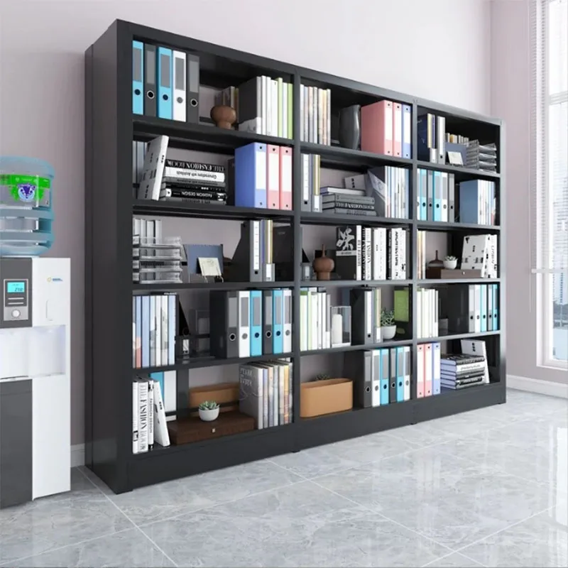-For Bookshelf Metal Library Bookcase Bookstore Bookshelves Steel Library Book Shelf Shelf storage Home furniture	&