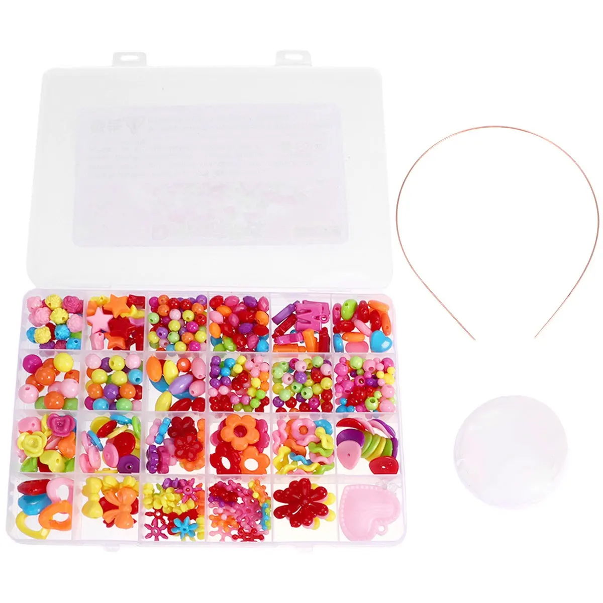 1 Set DIY Loose Beads Educational Beads Handmade Beads DIY Necklace Bracelet Jewelry Accessories ( Grids, About 50