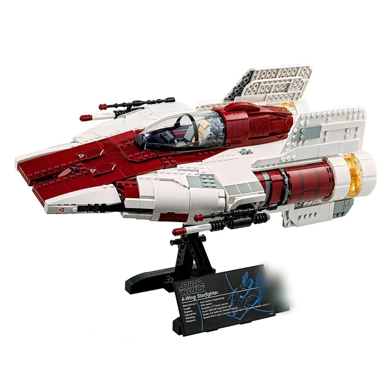 Juego de bloques de construcción para niños, juguete de ladrillos para armar nave ala-wing Starfighter, ideal para regalo, código 75275, Compatible con 1928 piezas 1