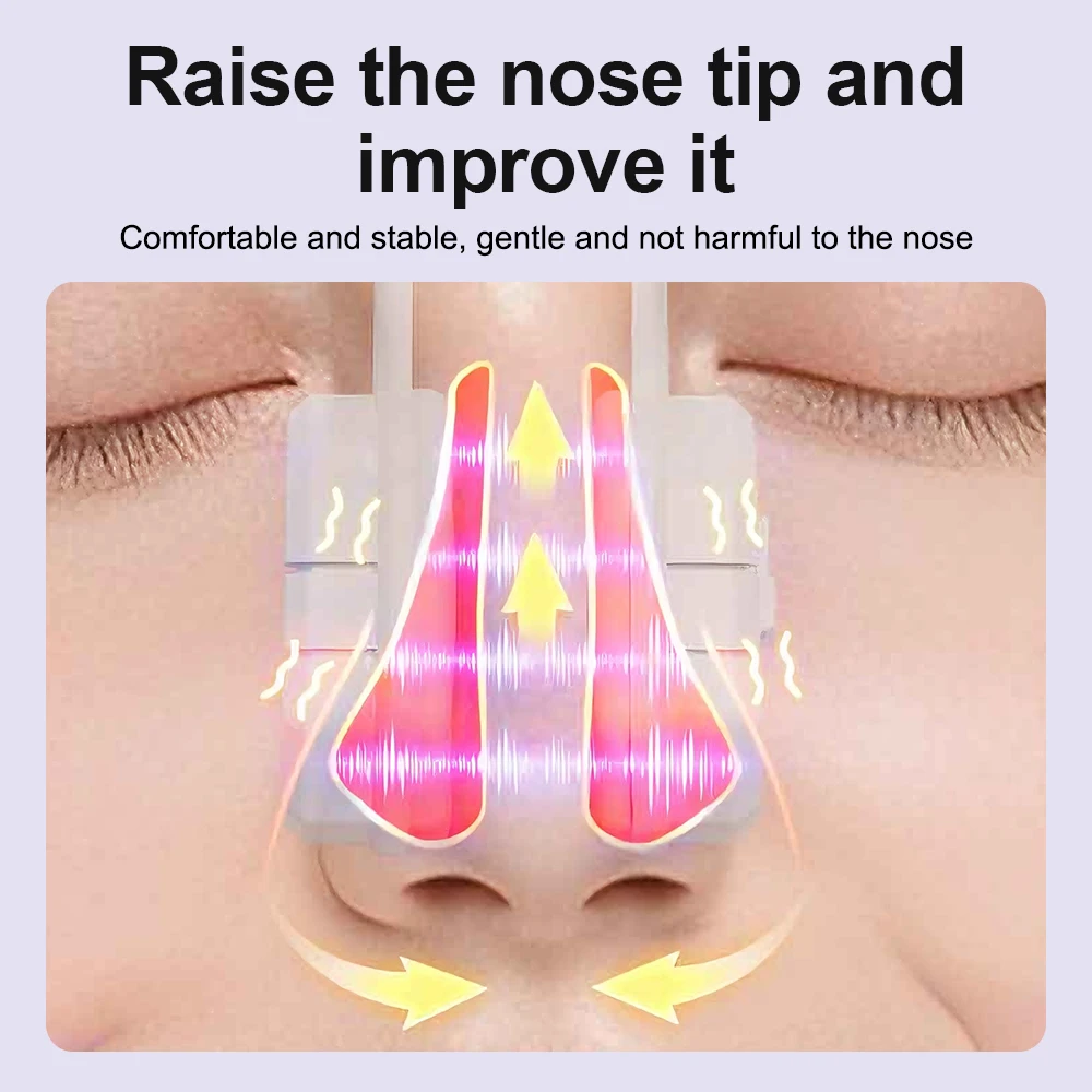 Microcurrent Pulse Vibration Beauty Nose Shaper Clip High Bridge Sculpting Massager Nose up Lifter - Facial Massage Tool